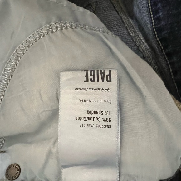 Paige Medium Wash Distressed Denim Shorts EUC - size 30 - Picture 4 of 8